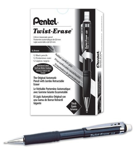 Pentel TwistErase III Mechanical Pencil 09mm Black Barrel - Image 1