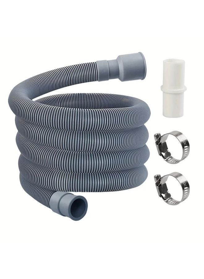 خرطوم تصريف الغسالة العالمي بطول 31.5 بوصة مع موصل ومشابك - Image 4