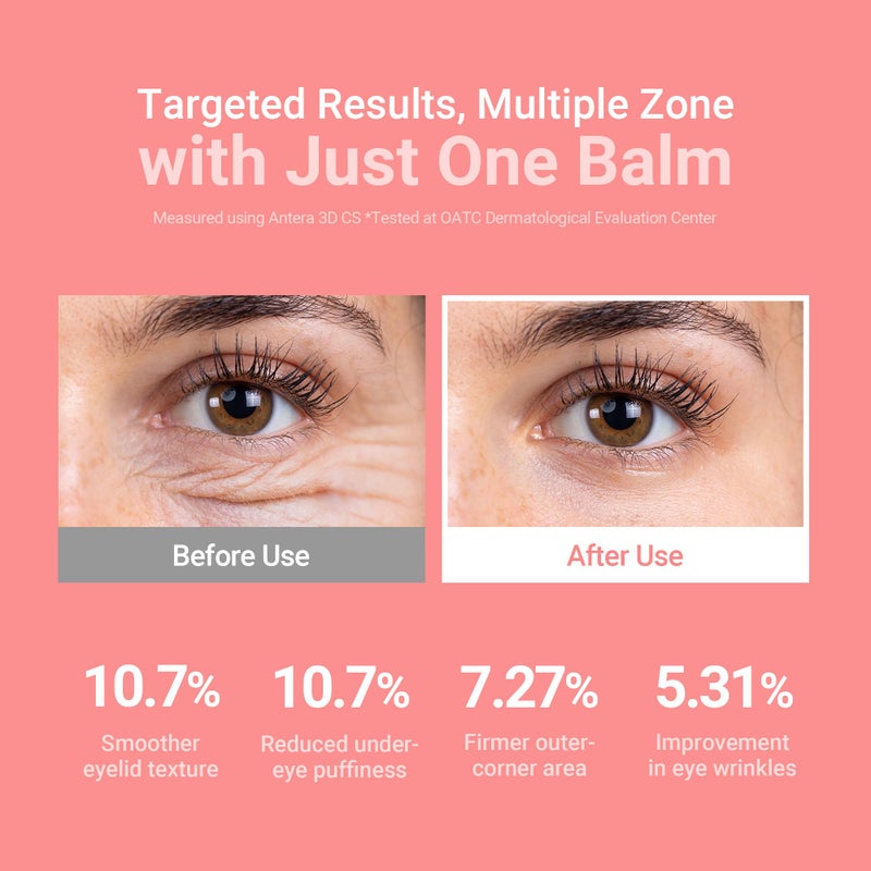 KAHI Wrinkle Bounce Multi Balm - DUO EDITION | All-in-One Hydrating Balm Eye Cream Make Up Base & Moisture Stick | Daily Moisturizer Stick with Salmon-derived sodium DNA (0.32 oz - Pack of 2) - Image 3