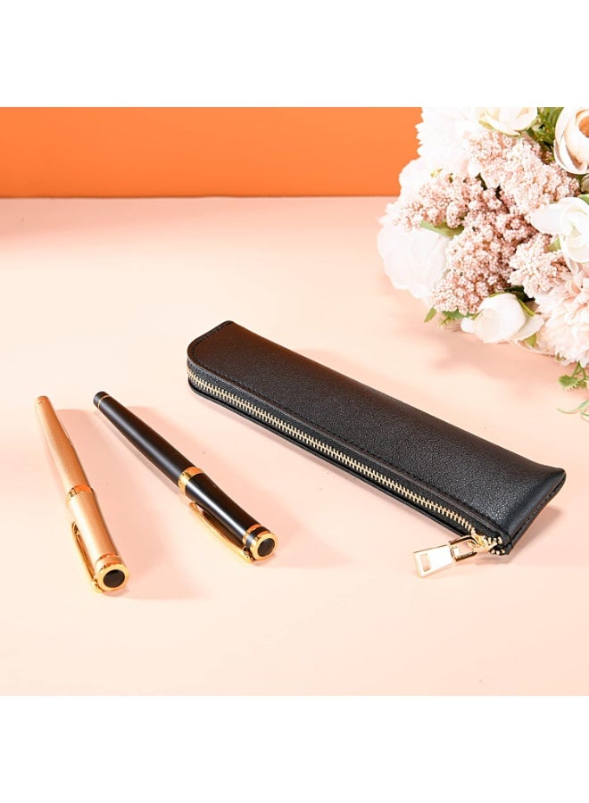 حافظة أقلام سوداء، حقيبة أقلام صغيرة، ملحقات مدرسية، حقيبة أقلام للرجال بسحاب - Image 2