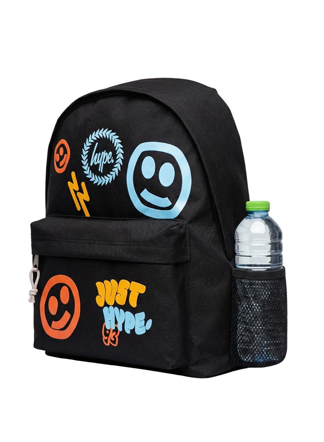 Hype Backpack Black Smiley Icon Iconic - Image 1