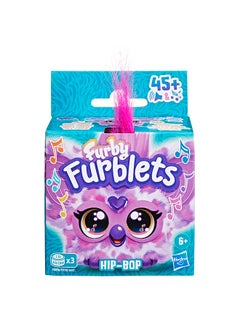 Furby Furblets Hip-Bop Mini Friend, 45+ Sounds, Hip Hop Music & Furbish Phrases, Electronic Plush Toys for Girls & Boys 6 Years & Up, Pink & Purple  - Image 2