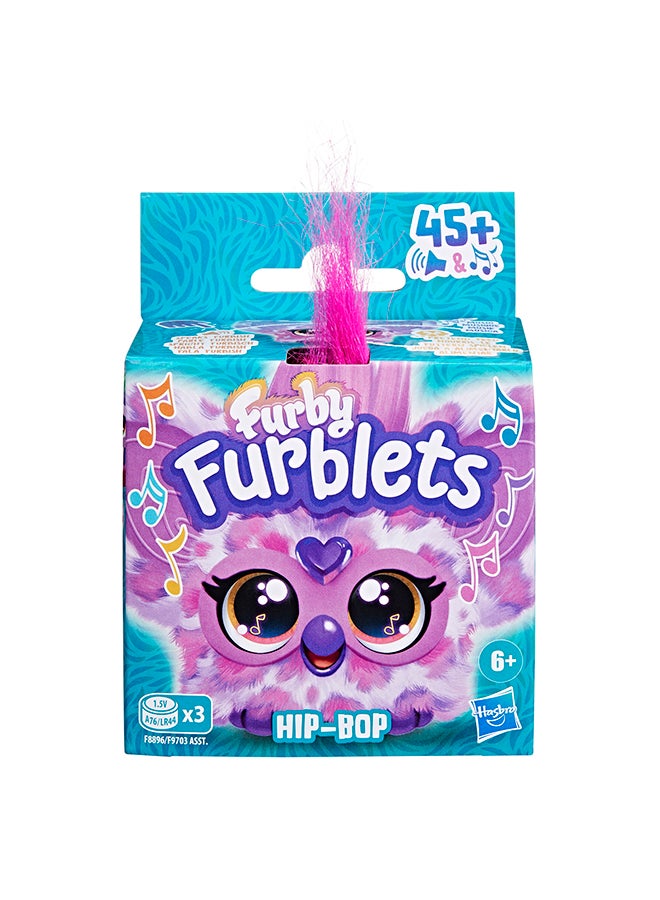 Furby أصدقاء فيربليتس هيب-بوب المصغرين، 45+ صوت، موسيقى هيب هوب وعبارات فيربش، ألعاب إلكترونية محشوة للفتيات والفتيان من 6 سنوات وما فوق، وردي وبنفسجي - Image 2