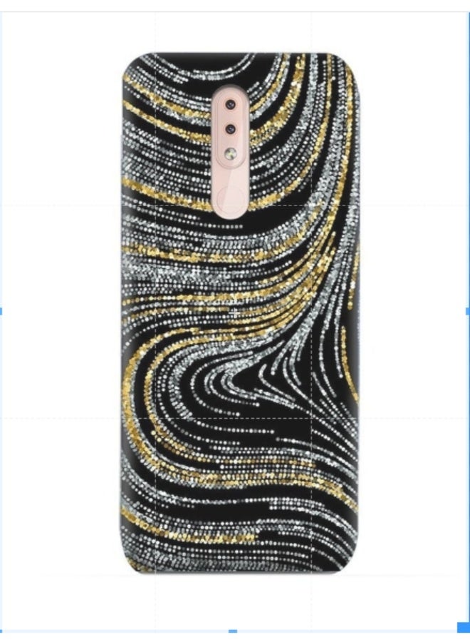 إيه إم سي ديزاين غطاء حماية واق بتصميم نسيجي فاخر بنمط دوامات لهاتف نوكيا 4.2 متعدد الألوان