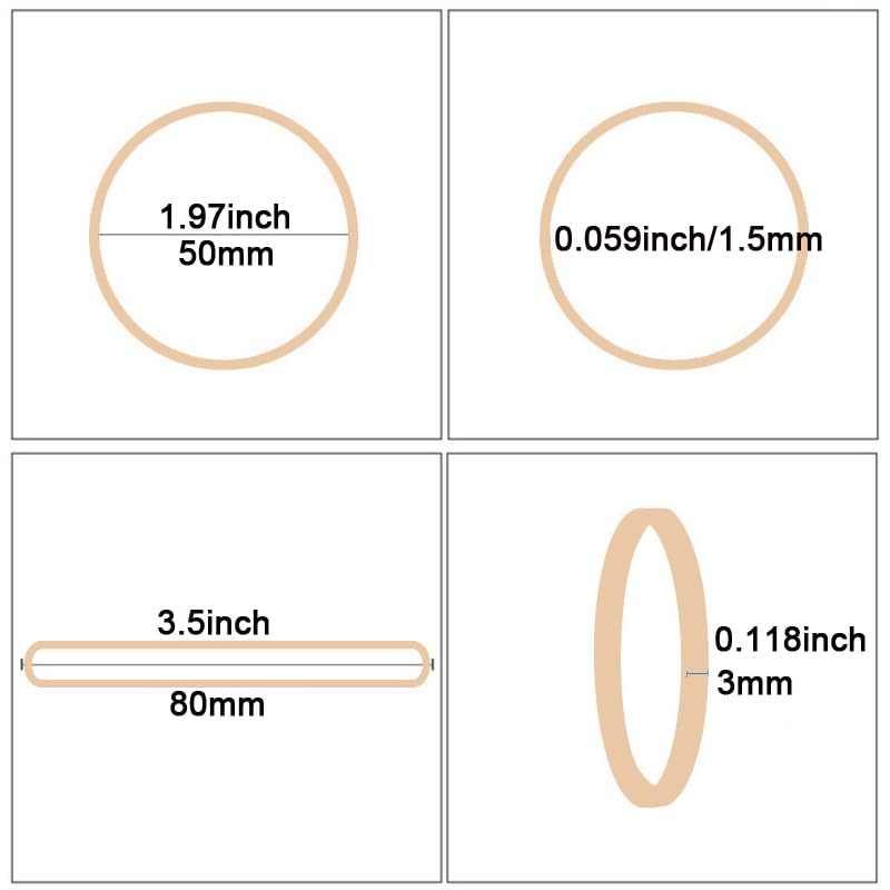 YOUOWO Rubber Bands Size #33 Beige 120pcs Elastic Rubber Bands for Office Supplies - Image 2