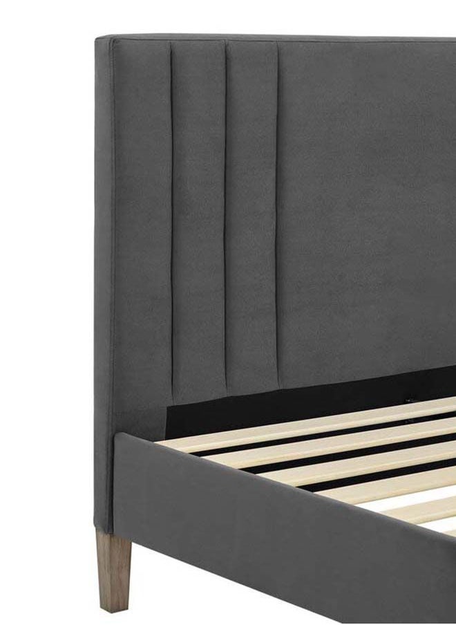FSH Furniture - Kayden Queen Size Without Mattress Grey 160x200 cm - Image 1