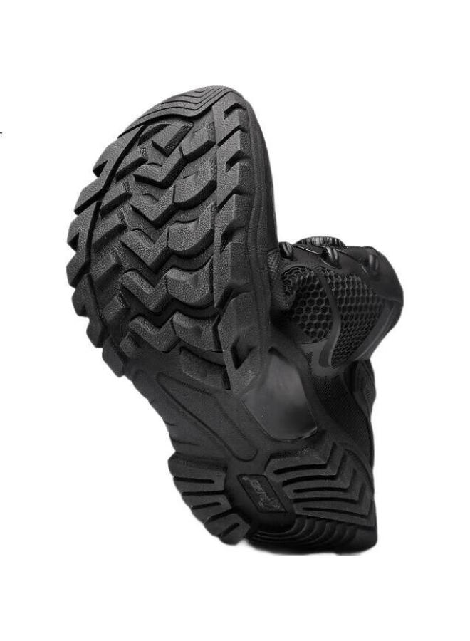 Strongman 3515 Men'S Outdoor Leisure Shoes New Generation Lace-Free Shoes With Quick Rotating Buckle For Sports Running Shoes Daily Hiking And Mountain Training Men'S Shoes Jd017 Black Size 42 - Image 3