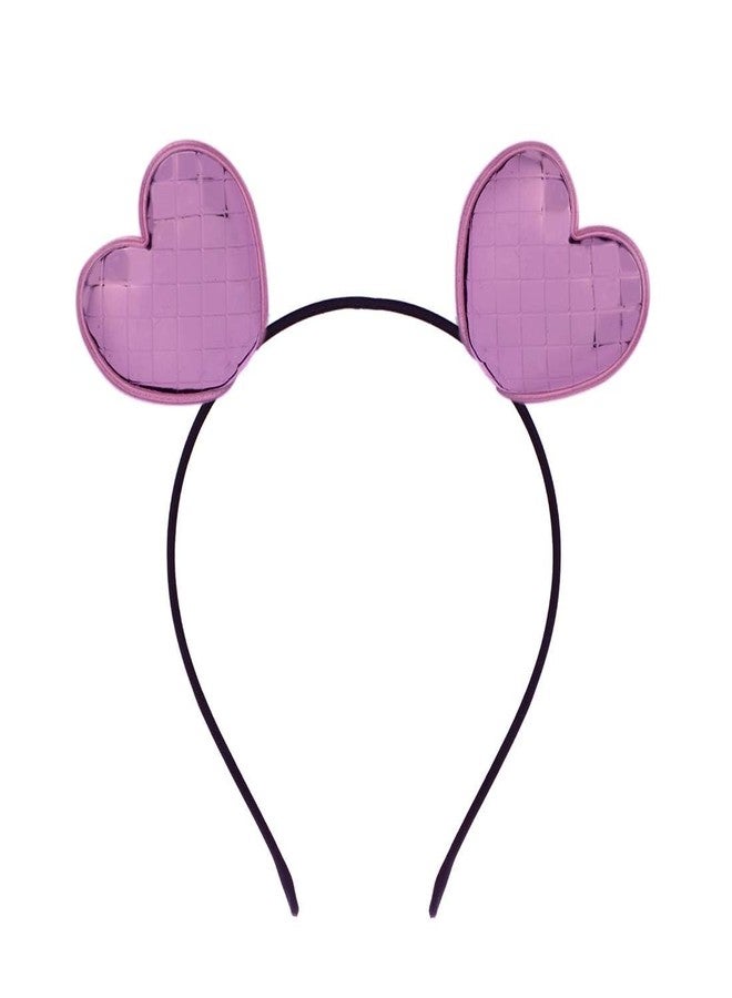 STRIPES® essentials 2 Piece Headband For Girls/Baby Girls Head Band | Girls Heart shape Hair band violet & Pink | combo - Image 2
