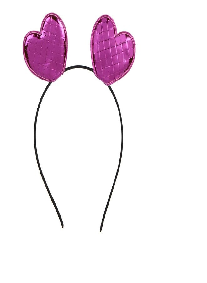STRIPES® essentials 2 Piece Headband For Girls/Baby Girls Head Band | Girls Heart shape Hair band violet & Pink | combo - Image 3