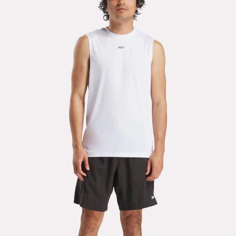 Reebok Reebok Identity Train Sleeveless Tech Men's Tee - White