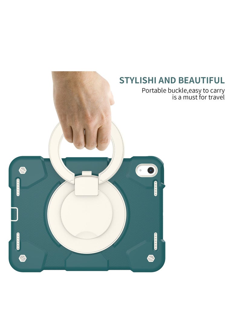 Rugged Heavy Duty Protective Case  for ipad 10th 10.9 inch 2022（A2757/A2777）Blackish green