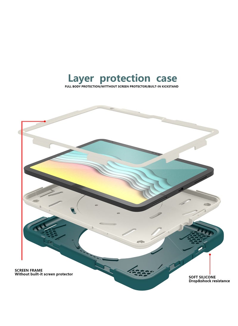 Rugged Heavy Duty Protective Case  for ipad 10th 10.9 inch 2022（A2757/A2777）Blackish green