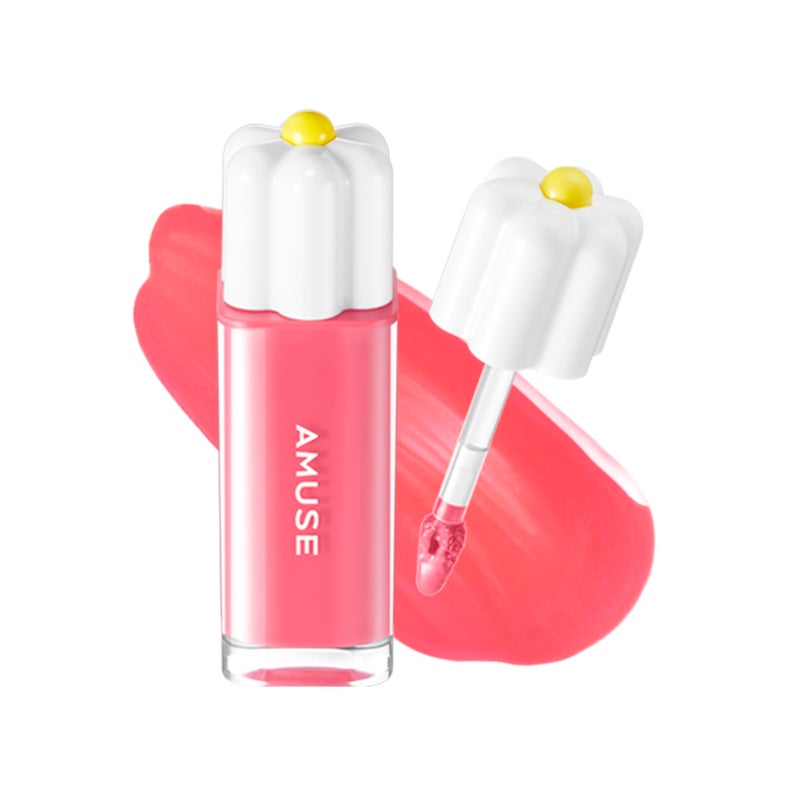 Amuse SEOUL Daisy Flower Dew Tint 02 BREEZE Glossy Moisturizing Lip Stain Watery Glow Lip Tint Long Lasting Color Dewy Finish Vegan Korean Beauty Makeup - Image 2