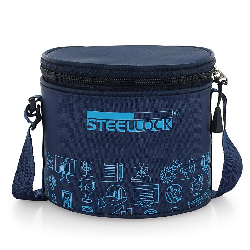 STEELLOCK STEELLOCK Lunch Box Stainless Steel Containers Leak Proof with BPA Free Air Tight Lids Fabric Jacket 450ml x 2 pcs HL 1321  - Image 3
