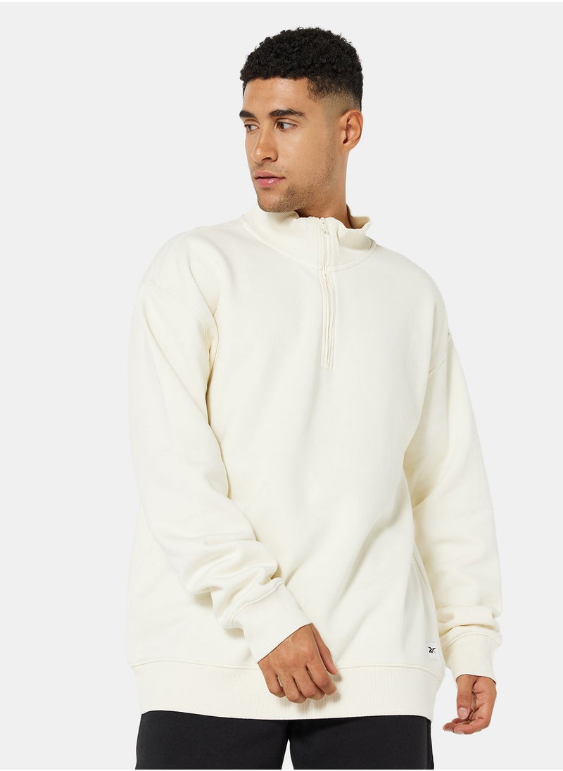 Reebok - Classics Natural Dye Quarter-Zip Sweatshirt - Image 1
