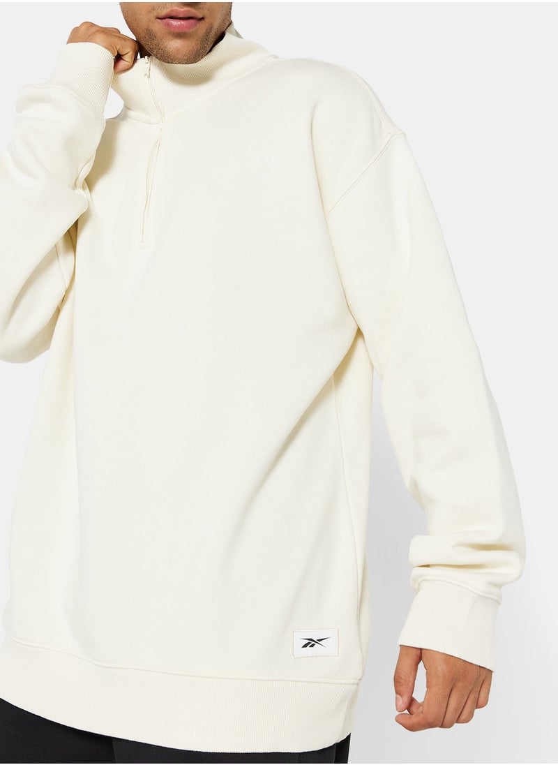 Reebok - Classics Natural Dye Quarter-Zip Sweatshirt - Image 1