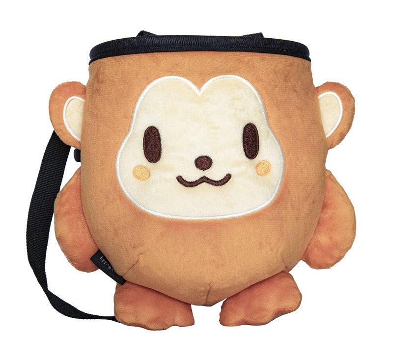 Rockbuddy Chalk Bag for Rock Climbing Bouldering Chalk Bucket with QuickClip Belt Zipper Pocket and Brush Holder Monkey - Image 2