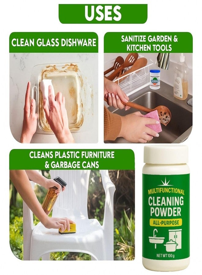 Scentora Multifunctional Concentrated Cleaning Powder | All-Purpose Stain Remover for Kitchen, Bathroom, Tiles, Sink, Floor & More | Powerful Degreaser & Deep Cleaner | Eco-Friendly & Easy to Use (4) - Image 2
