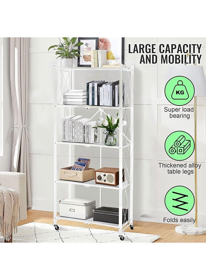Beauenty 5-Tire Scratch-Resistant Storage Rack white  70*35*160cm - Image 4