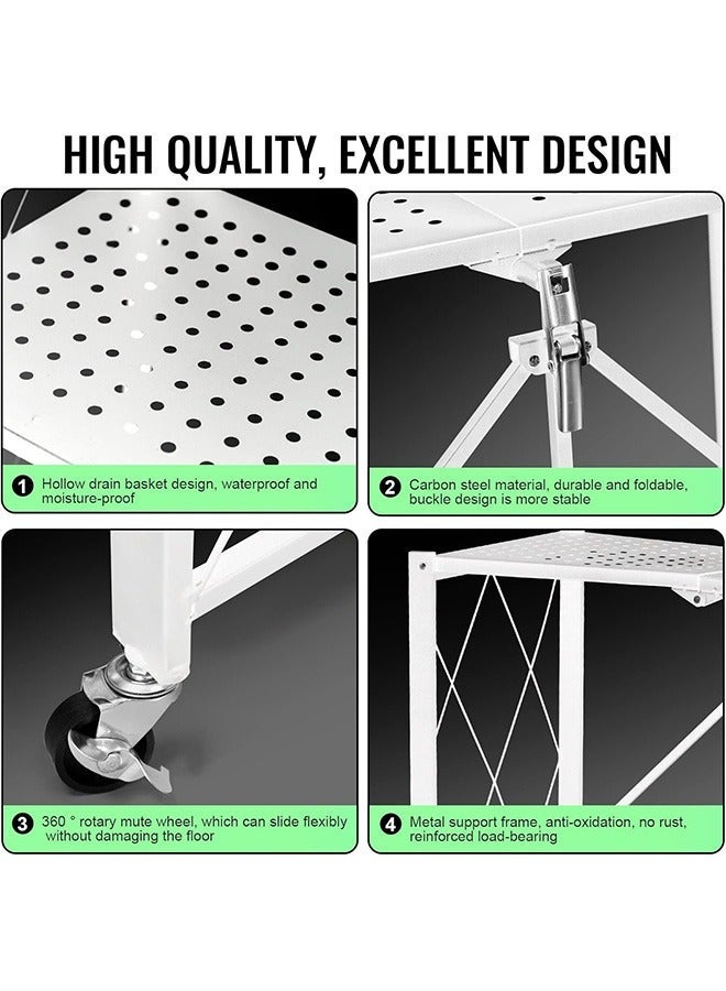 Beauenty 5-Tire Scratch-Resistant Storage Rack white  70*35*160cm - Image 5