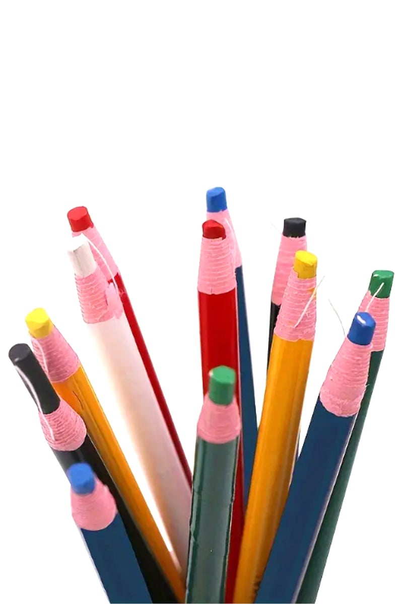 Tailor Chalk Pencil Set - 5 Assorted Colors (Blue, White, Green, Yellow, Red) - Fabric Marking Pencils for Sewing, Dressmaking, Quilting & Crafting - Image 5