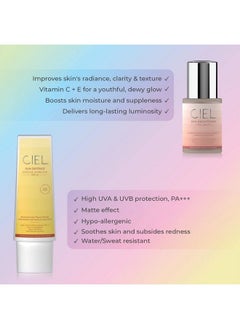 CIEL Skin Brightening Glow Serum With Vitamin C & E For Glowing Skin Daily Glow Sunscreen Spf 50 Sunscreen For Uva & Uvb Protection With Pa+++ Combo  - Image 4
