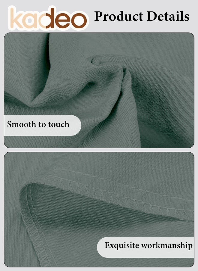 kadeo 2PCS 100% Cotton Pillowcase, Breathable and Soft Pillow Covers with Envelope Closure, Room Decor for Women Men, 48x74CM - Image 5