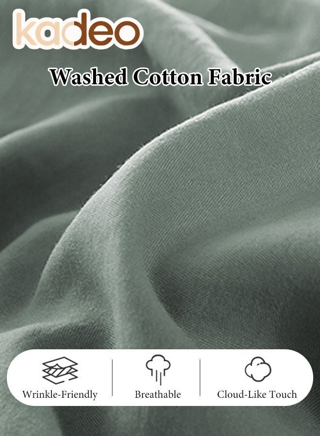 kadeo 2PCS 100% Cotton Pillowcase, Breathable and Soft Pillow Covers with Envelope Closure, Room Decor for Women Men, 48x74CM - Image 2