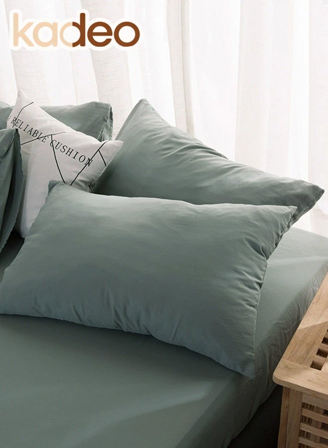 kadeo 2PCS 100% Cotton Pillowcase, Breathable and Soft Pillow Covers with Envelope Closure, Room Decor for Women Men, 48x74CM - Image 4