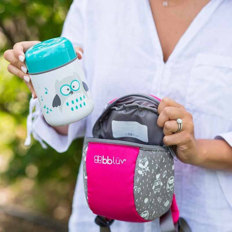 bblv - Fod - Insulated container with spoon and bowl - Aqua 1 Unit (Pack of 1) - Image 4