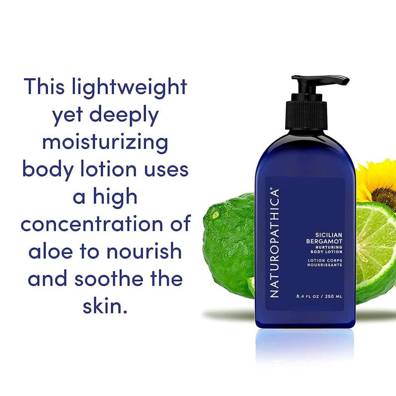 Naturopathica Sicilian Bergamot Body Lotion - Daily Citrus Body Moisturizer w/Orange, Clementine, Grapefruit and Aloe - Made in USA, 8.4 oz. (250 ml) - Image 4