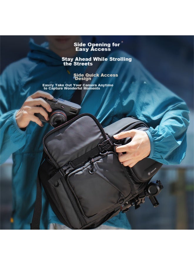 Tarion Camera Bag, Shoulder Photography Bag, Waterproof, Casual, Portable, Crossbody Bag, Canon Dslr And Mirrorless Camera Bag, Trs Black - Image 4