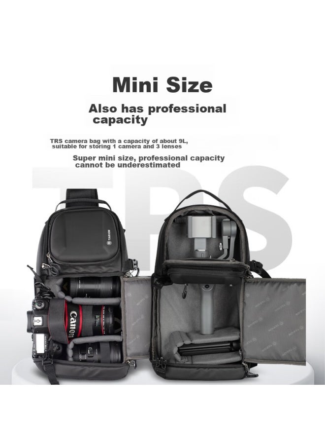 Tarion Camera Bag, Shoulder Photography Bag, Waterproof, Casual, Portable, Crossbody Bag, Canon Dslr And Mirrorless Camera Bag, Trs Black - Image 2