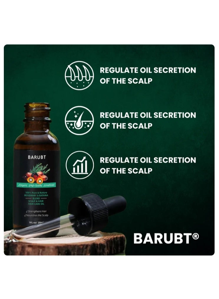 BARUBT Rosemary & Batana Hair Oil 30ml – Scalp & Hair Nourishment – Helps Strengthen Hair & Enhance Natural Shine - Image 3