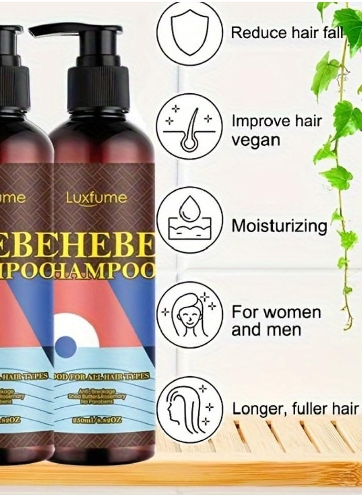 Luxfume 250ml Chebe Shampoo for Hair Growth Chebe Shampoo with Shea Butter Anti Dandruff Shampoo with Chebe Powder Hair Growth Moisturizing and Hair Thickening Chebe Shampoo Deep Conditioning  - Image 2