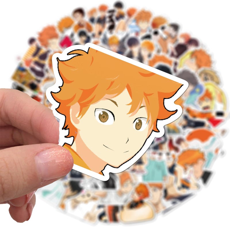 MINRAIN 100PCS Funny Cartoon Haikyuu Waterproof Sticker for Water Bottles Cartoon Characters Stickers for Kids, Toddlers, Teens, Girls, Adults (Haikyuu) - Image 5