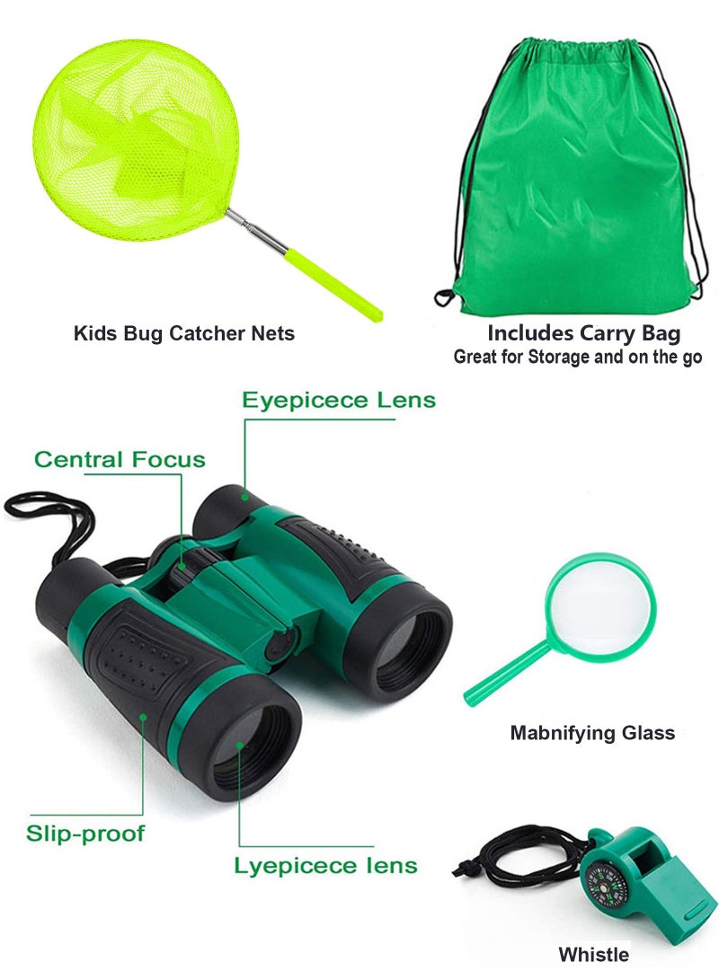 Kids Camping Set, Outdoor Explorer Costume Kit for Boys and Girls with Washable Premium Safari Vest and Hat Set Role-Play with Adventure Kit - Image 4