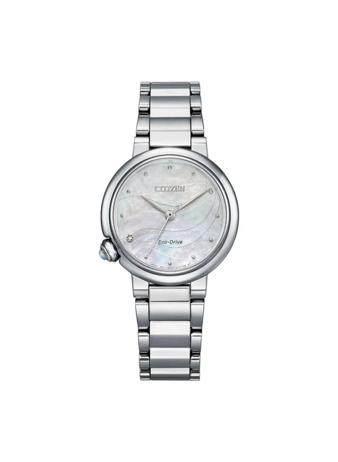 CITIZEN Women's Stainless Steel Strap Eco-Drive Standard Watch EM0910-80D - 30 mm