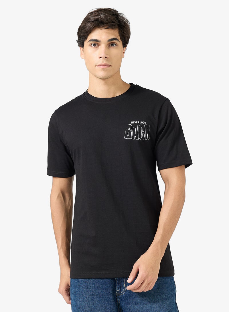 سفنتي فايف تيشيرت مطبوع بقصة عادية - Image 2