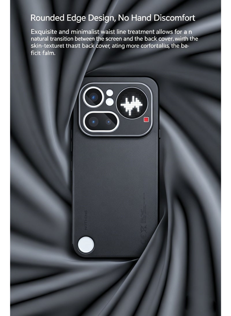 Yunpy Matte Transparent Case for Nothing Phone 4a Pro - Shockproof TPU Bumper with Camera Protection Slim Fit Cover Black - Image 4