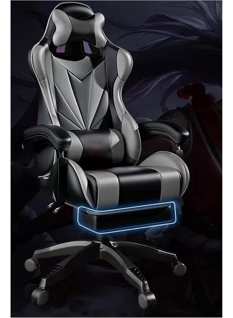 Generic Gaming Chair Office Chair High Back Computer Chair with Footrest and Lumbar Support  Ergonomic Chair with 360°-Swivel Task Chair  - Image 1