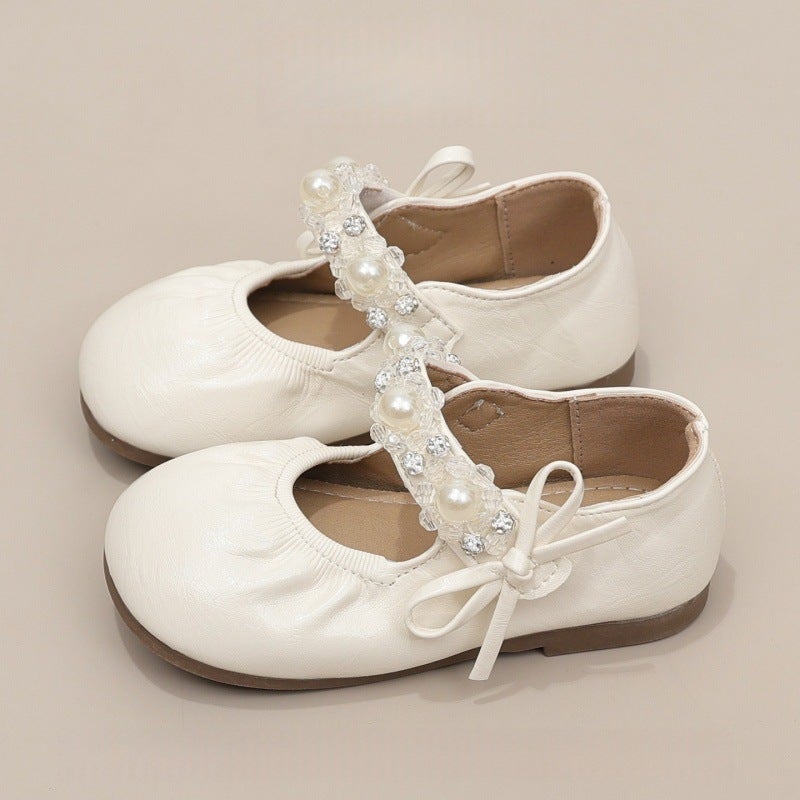 Girls'' Princess Rhinestone Leather Shoes 2026 Spring and Autumn New Style Children''s Shoes Little Girls Soft Sole Shallow Mouth Loafers Single Shoes - Image 5