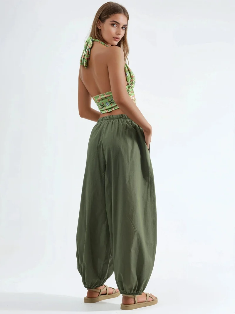 بوسيم BUSEM Elastic Waist Balloon Pants