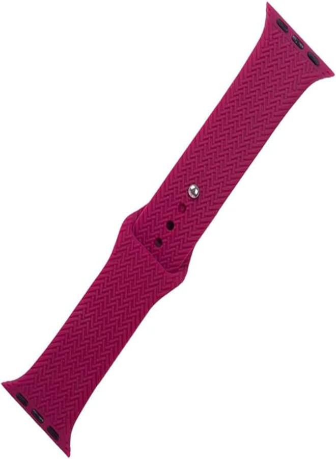 Generic Silicon waterproof watch replacement strap compatible for watch 42mm, 44mm or 45mm - grape