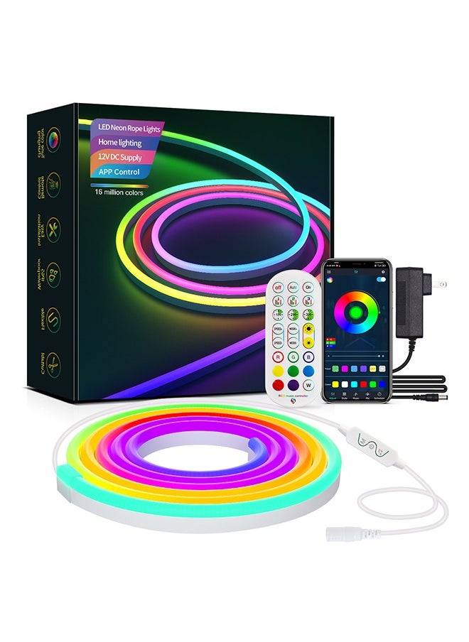 Litus - LED Light Strip Neon light with Remote Control, Plug Charge,Waterproof, Ideal for Patterns lighting, TV Backlighting, Gaming Room, Bedroom, and Indoor Decor – Available in Lengths 2m, 3m, 5m - Image 1