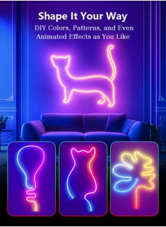 LED Light Strip Neon light with Remote Control, Plug Charge,Waterproof, Ideal for Patterns lighting, TV Backlighting, Gaming Room, Bedroom, and Indoor Decor – Available in Lengths 2m, 3m, 5m - pzsku/Z88975667678424E87790Z/45/_/1730444189/0fe6a763-177a-4904-bb10-daef67769b4b