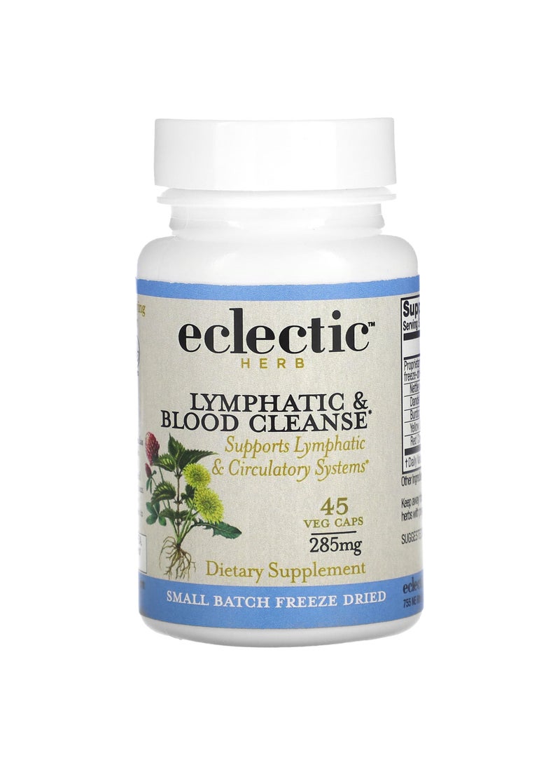 Freeze Dried, Lymphatic & Blood Cleanse, 285 mg, 45 Veg Caps