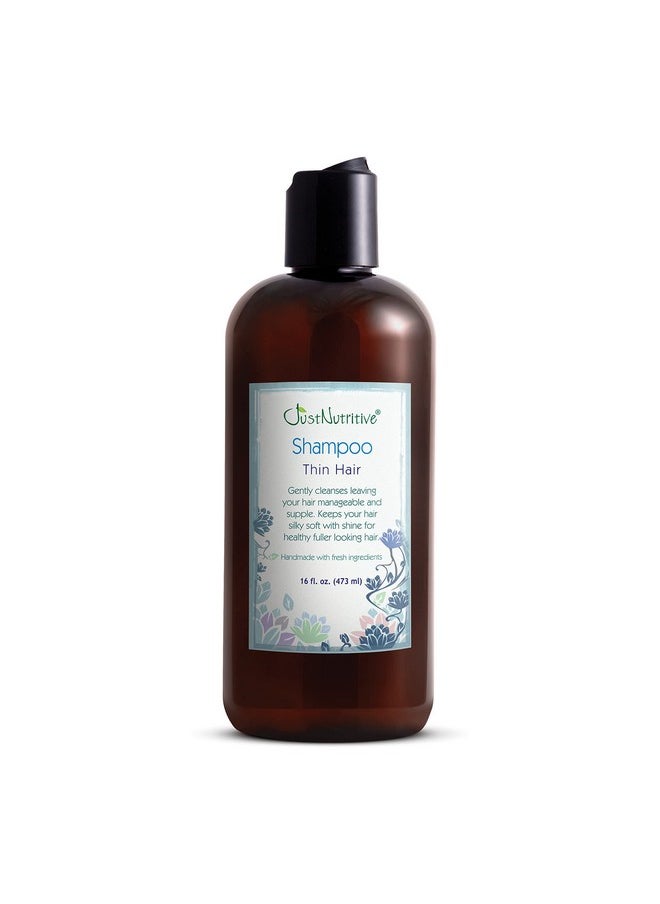 Just Nutritive Thin Hair Shampoo Visibly Thicker Appearance Natural Shampoo For Enhanced Volume 16 Fl Oz  - Image 1