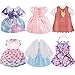 MLcnleS Alive Girl Baby Clothes 6 Sets 12 Inch Baby Dolls Dress Accessories Include unicorrn Skirt Snow White Dresses Swimsuit Outfits 12 Inch Doll Clothing for Girls Birthday Xmas Gift - Image 2