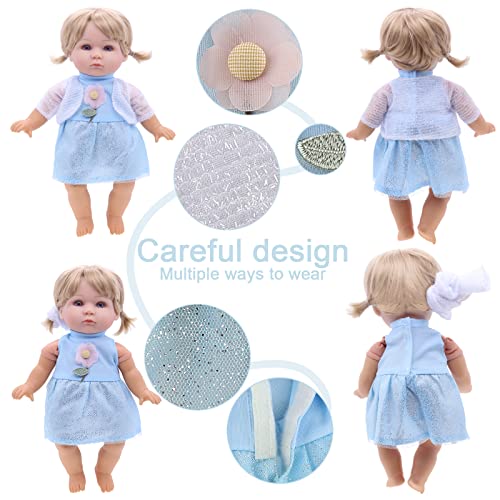 MLcnleS Alive Girl Baby Clothes 6 Sets 12 Inch Baby Dolls Dress Accessories Include unicorrn Skirt Snow White Dresses Swimsuit Outfits 12 Inch Doll Clothing for Girls Birthday Xmas Gift - Image 5